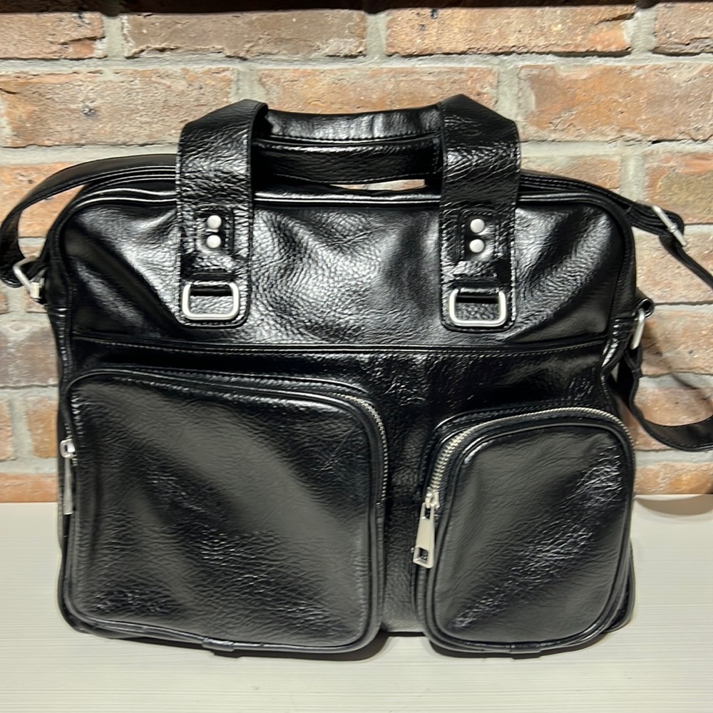 messenger faux leather bag